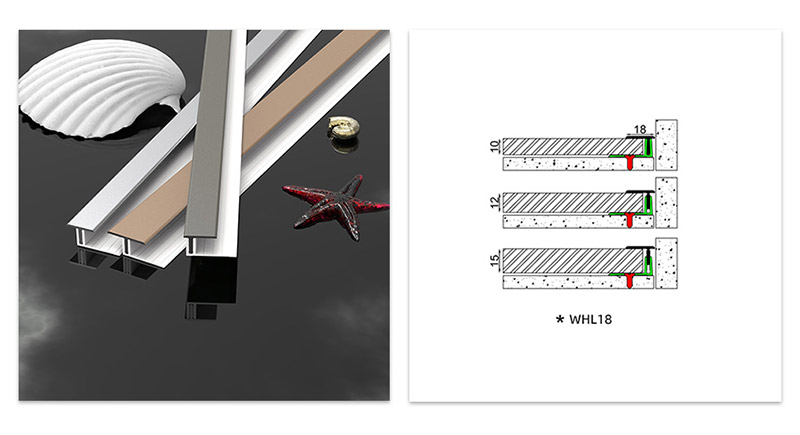 18 * 11,3 mm T-f&ouml;rmige einseitige Bodenkantenverkleidung aus Aluminiumlegierung