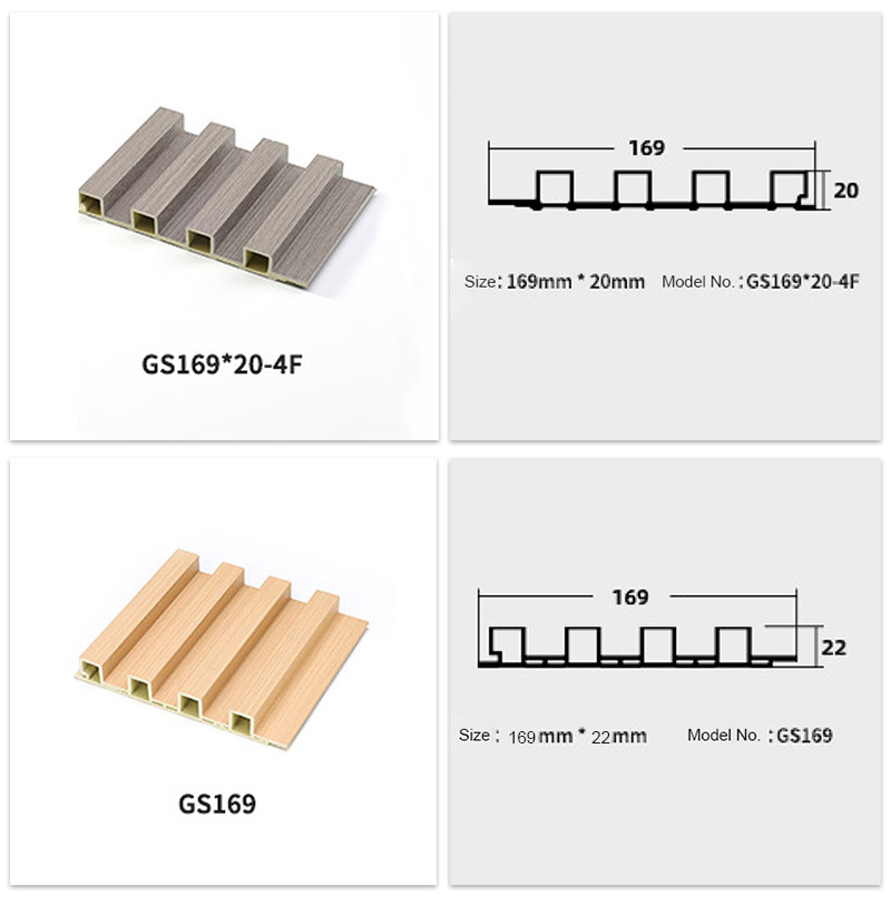 169*20mm geriffelte PVC-Wandpaneele