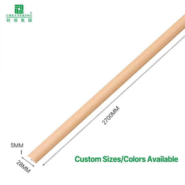28 * 5 mm PVC-Bodenbelagsreduzierer mit Holzmaserung