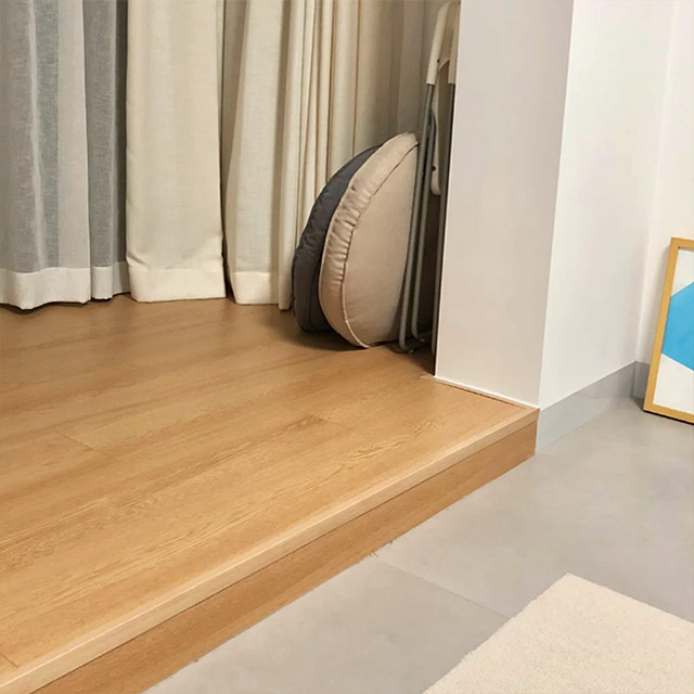 L-förmige SPC-Bodenkantenleisten