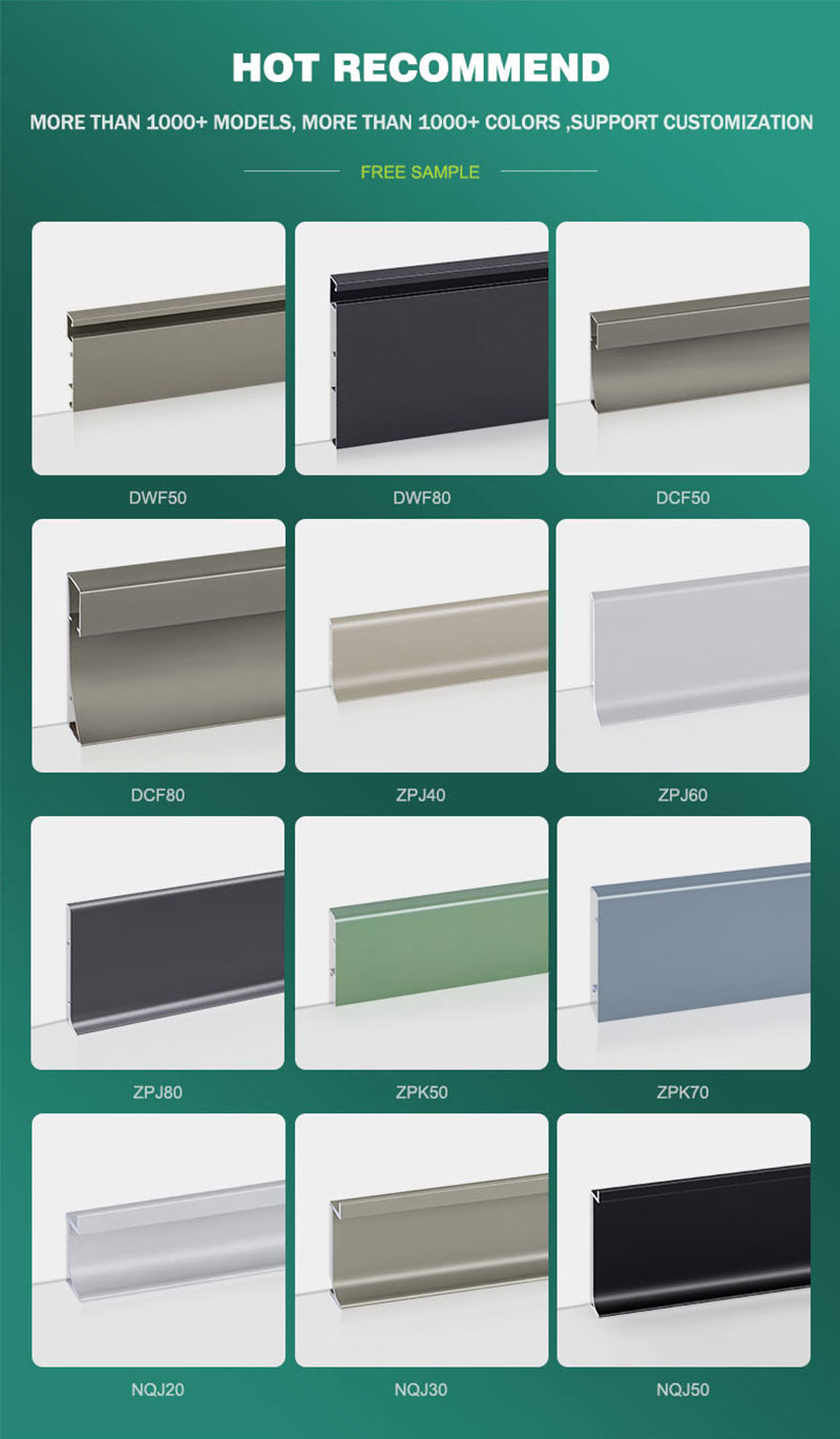 Sockelleiste f&uuml;r die K&uuml;che aus Aluminium