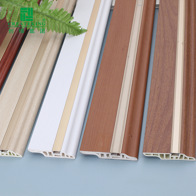 Foshan-Hersteller OEM-PVC-Wandleisten mit Holzmaserung