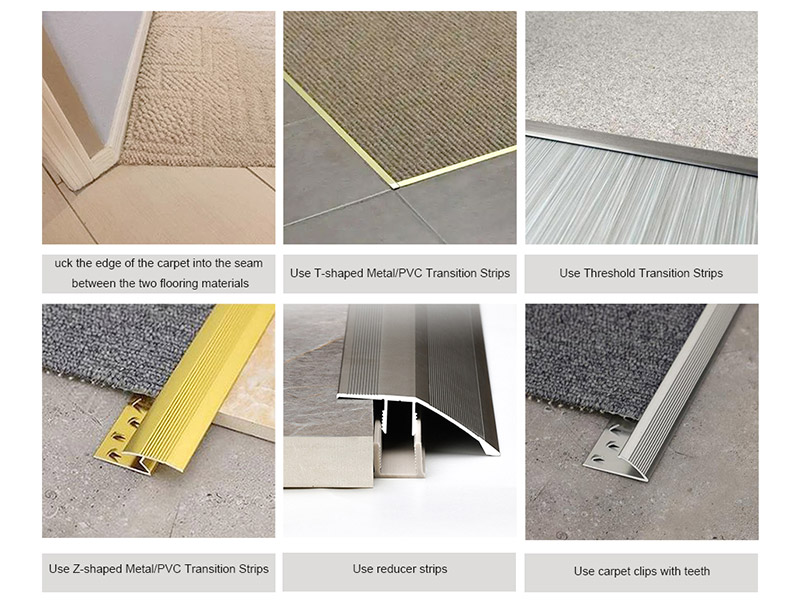 Was ist der beste Weg, um zwischen Teppich und Fliese zu wechseln?