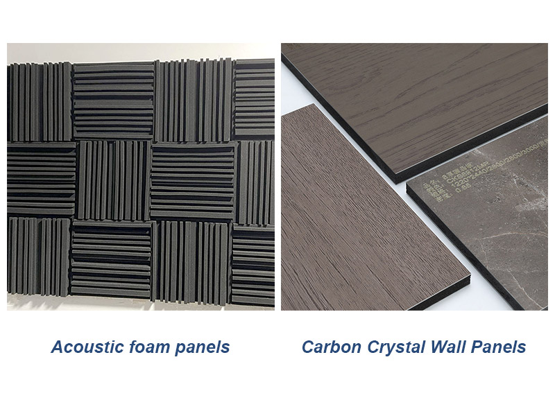 Der Unterschied zwischen akustischen Schaumstoffplatten und Kohlenstoffkristallwandplatten: eine vollständige Anleitung