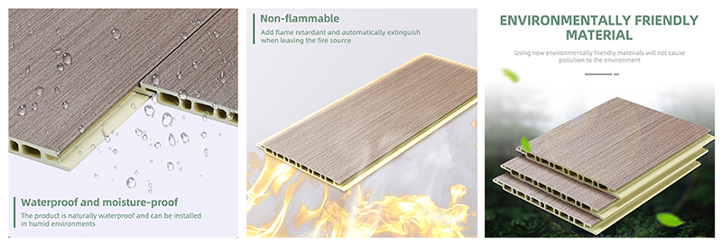 130 x 8,8 mm flache Wandpaneele