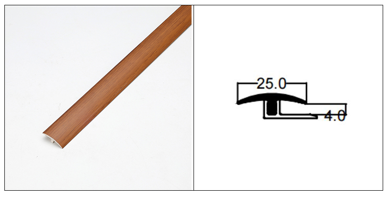 25 x 4 mm T-f&ouml;rmige SPC-Boden&uuml;bergangsstreifen