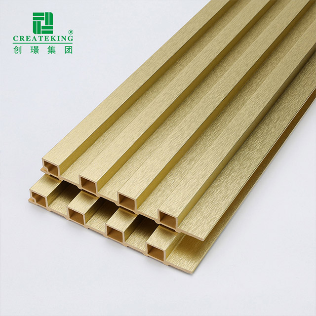 155*17mm metallisches Gold geriffeltes Wandpaneel