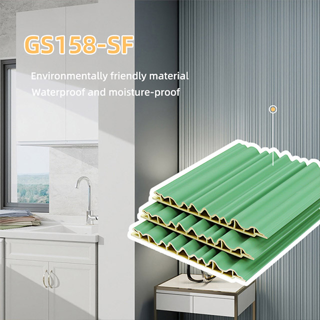158 * 12 mm WPC-Wandpaneel in Wellenform mit Innenbogen