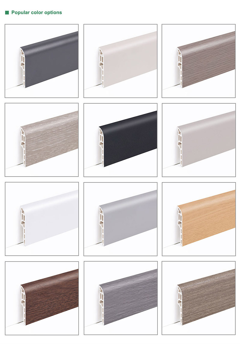 60 * 13 mm PVC-Bleistift-Sockelleiste