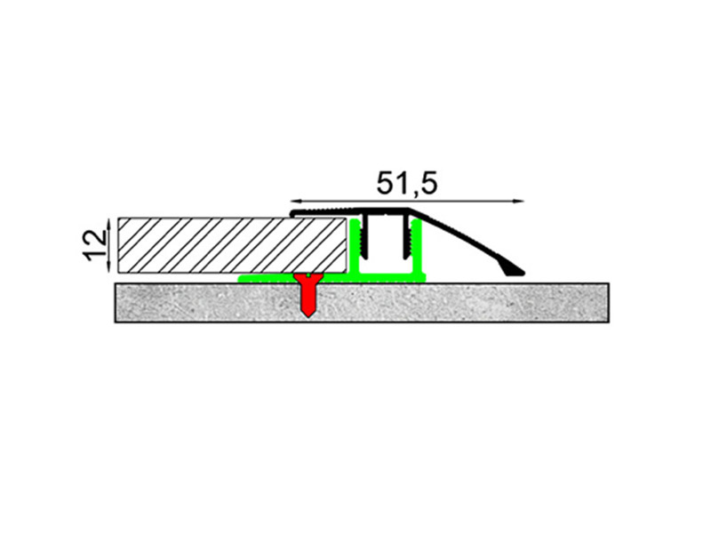 Schwellenstreifen aus Aluminiumlegierung