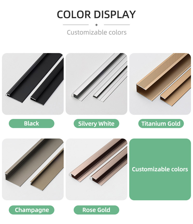 C-f&ouml;rmiger Bodenkantenstreifen aus Aluminiumlegierung