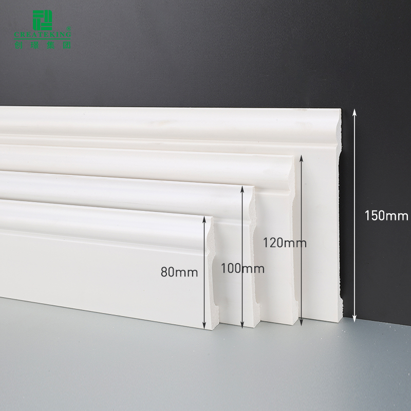 Klassische PS-Sockelleiste, 80–150 mm Fußleistenleiste aus recyceltem Polystyrol