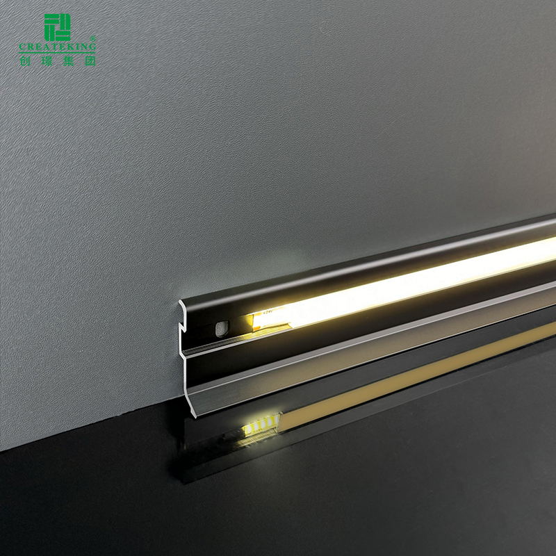 Flexibler Sockelleisten-LED-PVC-WPC-Wanddekorstreifen, selbstklebend, für DIY-Heimdekoration