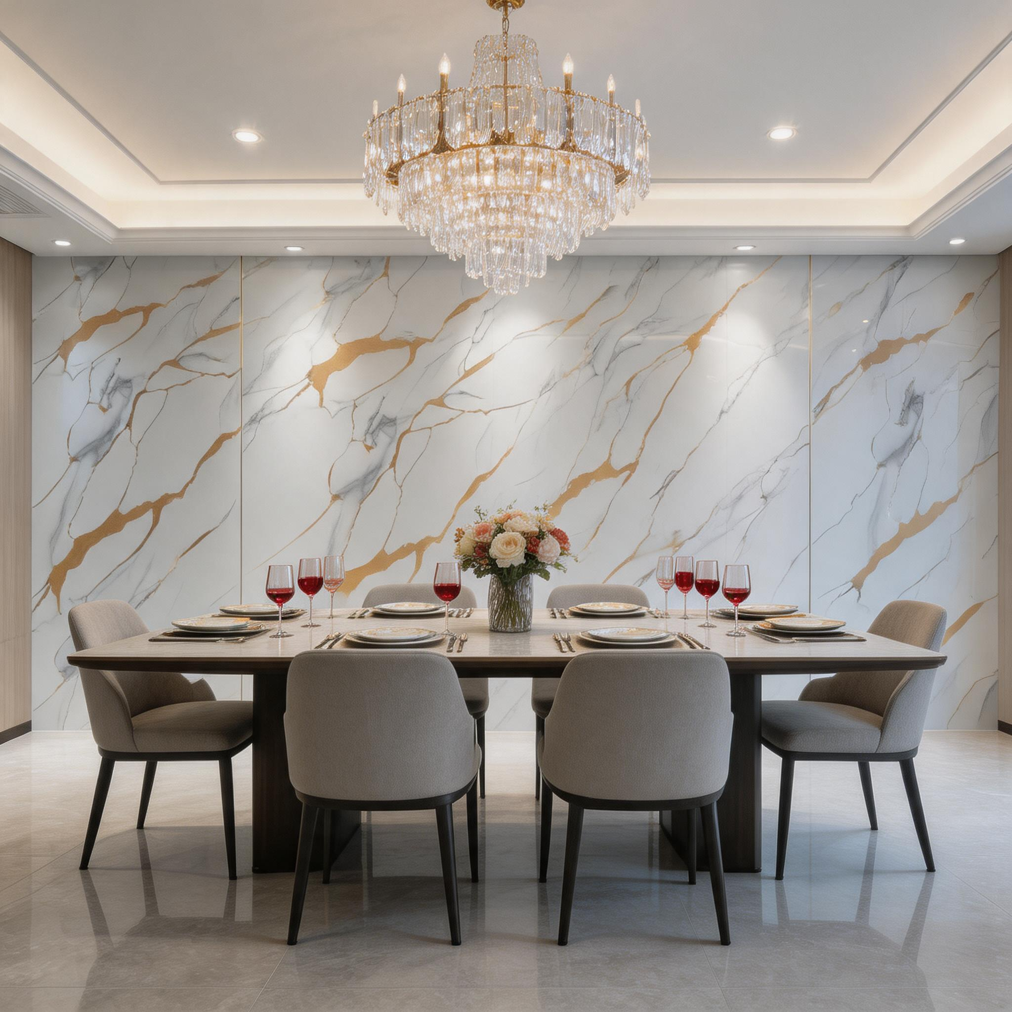 Wandpaneel aus mit PET-Folie laminiertem PVC für die Inneneinrichtung