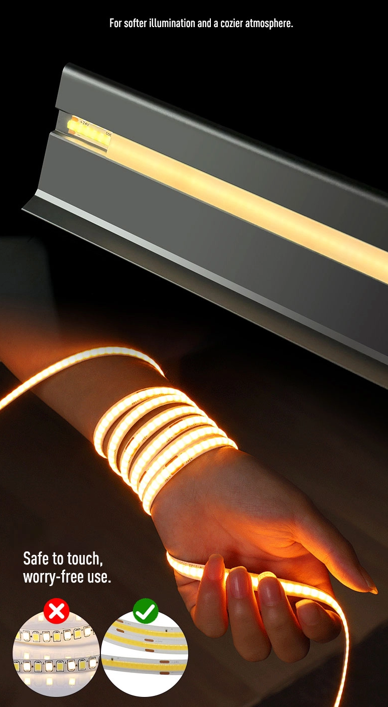 Flexibler Sockelleisten-LED-PVC-WPC-Wanddekorstreifen, selbstklebend, für DIY-Heimdekoration