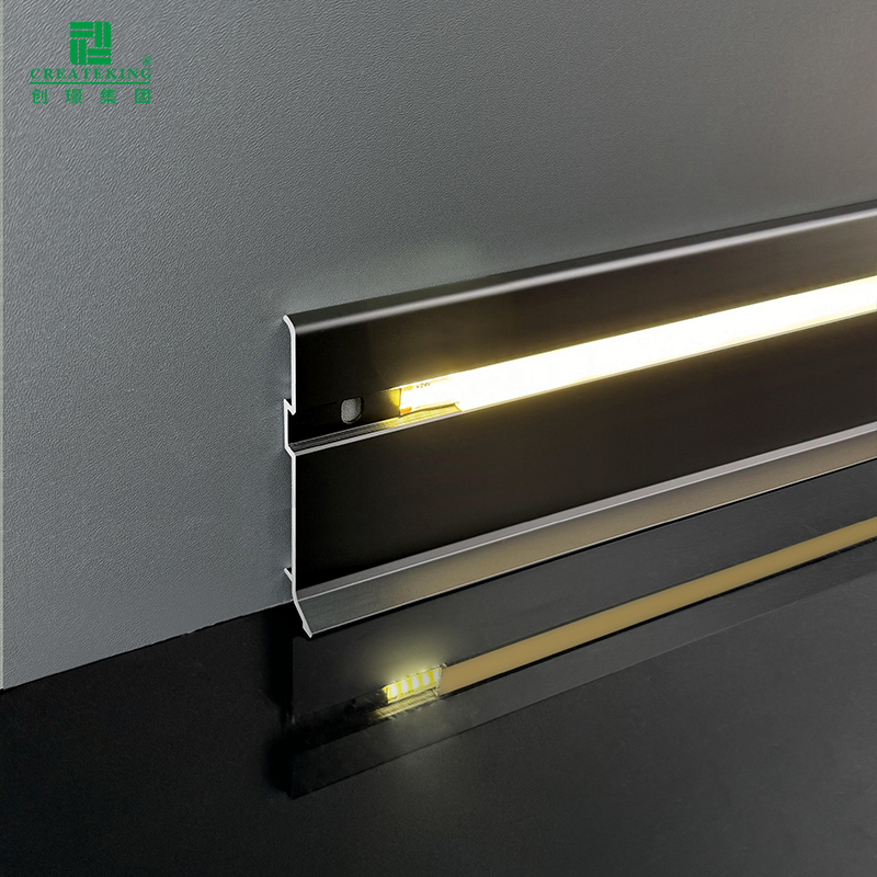 Flexibler Sockelleisten-LED-PVC-WPC-Wanddekorstreifen, selbstklebend, für DIY-Heimdekoration