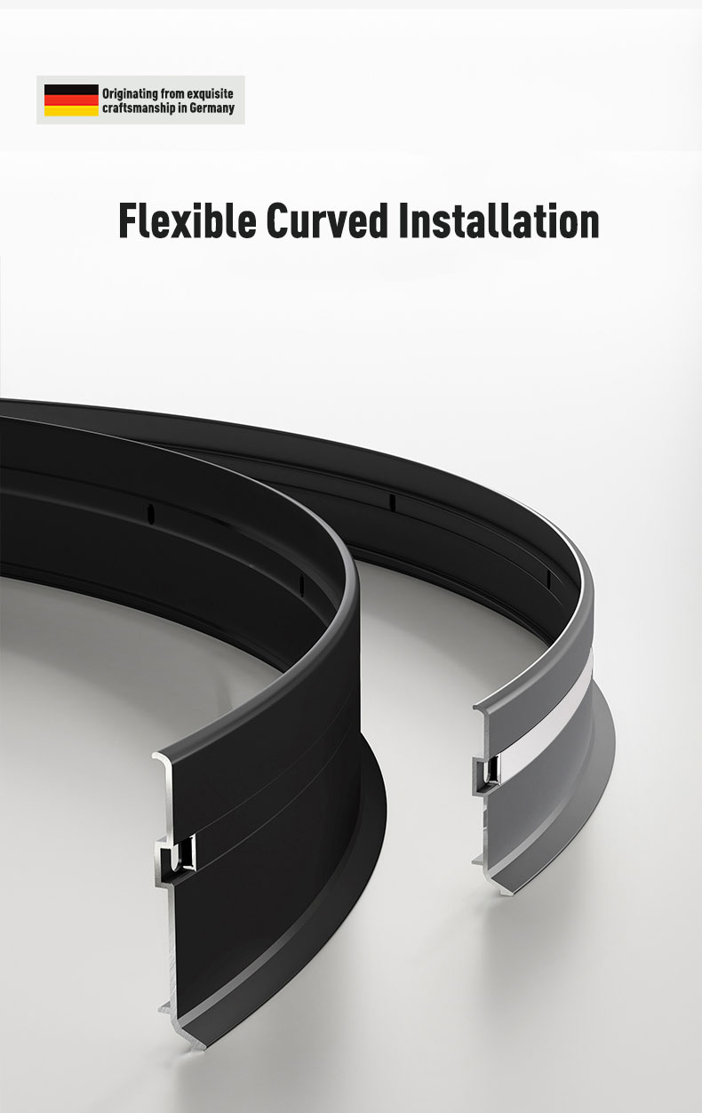 Flexibler Sockelleisten-LED-PVC-WPC-Wanddekorstreifen, selbstklebend, für DIY-Heimdekoration
