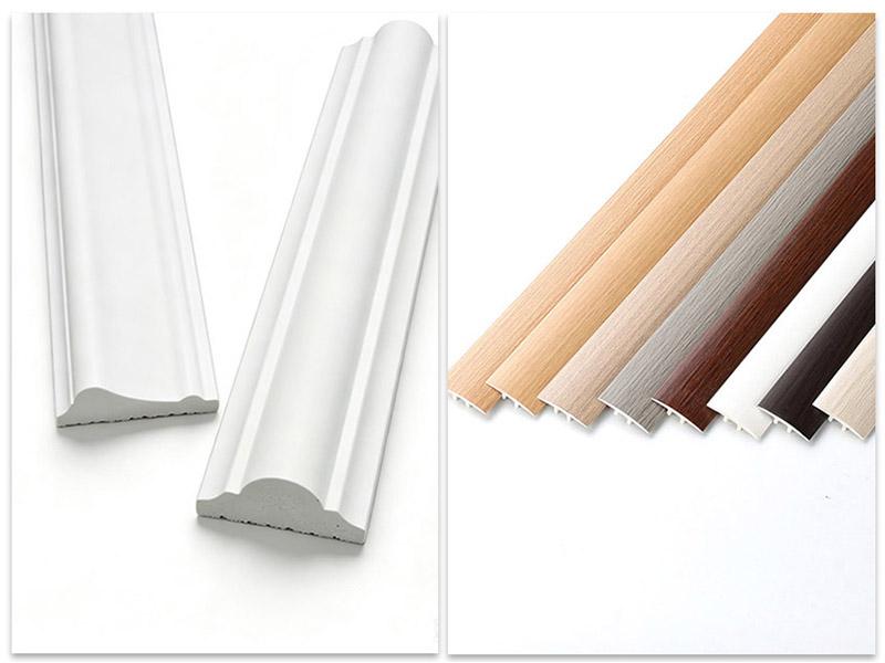 Polystyrol-Zierleiste und PVC-Zierleiste